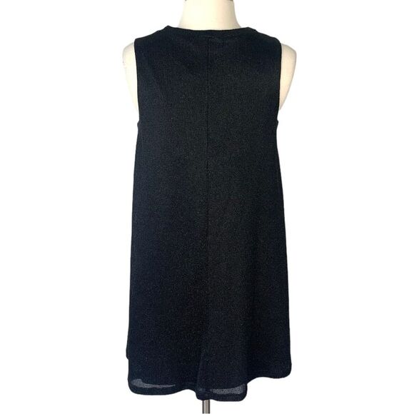 Heart Soul Black Glitter Knit Sleeveless Mini Dress NWT - Picture 3 of 7